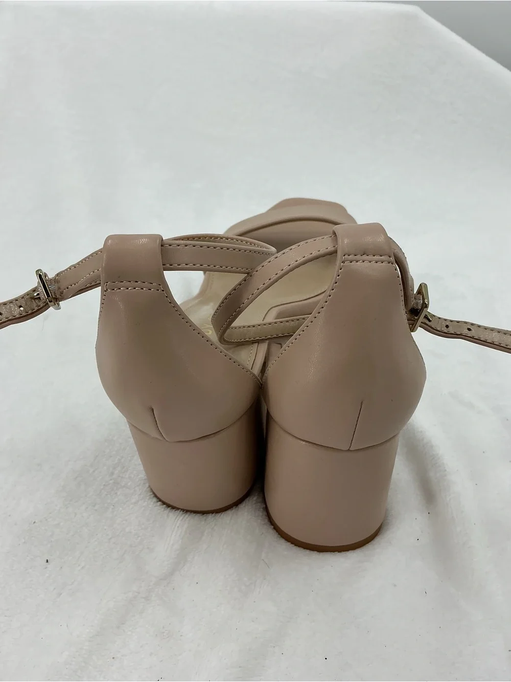 Birdy Grey Blush Ankle-Strap Block Heel B42
